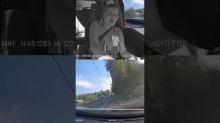 Woman Texting Behind The Wheel Crashes