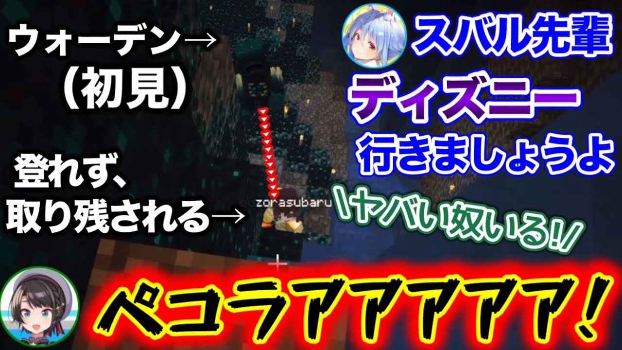 「ディ○ニー行こう!」→ウォーデンの巣でした【ホロライブ切り抜き/兎田ぺこら/大空スバル】