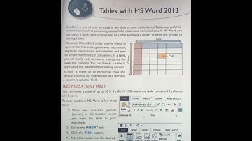 Chapter 4 Tables with MS-Word 2013