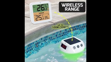 Wireless Solar-Powered Pool Thermometer #datalogger #pool #temperature