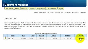 Document Manager Software - Check Out & Check In Documents