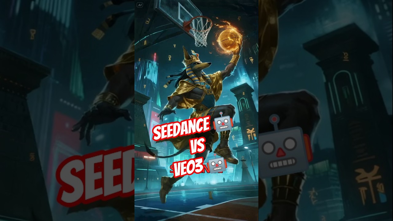 Seedance vs VEO3 ⚡️ Who Wins the Epic Anubis Pharaoh Animation 🏀✨ 