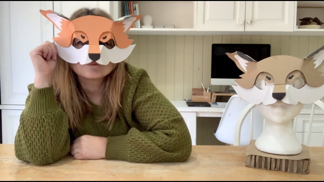 how to make a wolf therian paper mask! super easy and effective