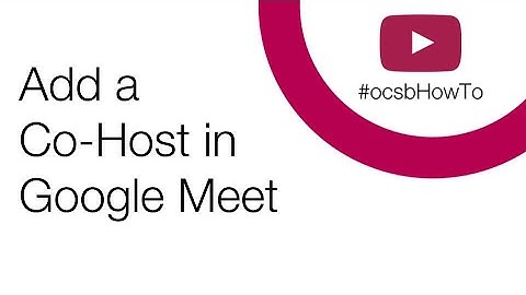 Co host in Google Meet