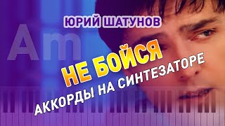 картинка: Юрий Шатунов - Не бойся на синтезаторе, аккорды в Am (в Ля миноре)