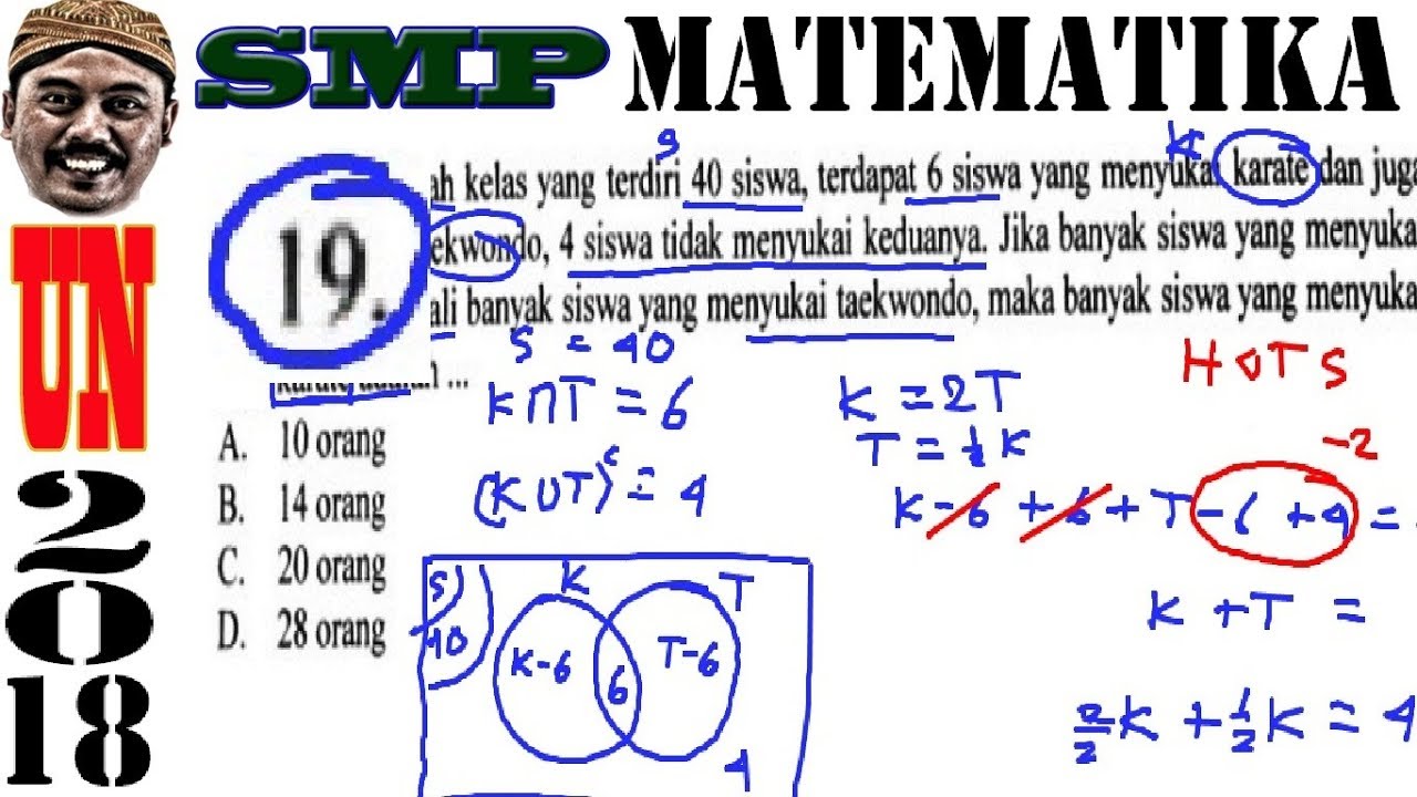Pembahasan Soal  Unbk Tipe Hots Matematika Un  Smp  2020 No 19