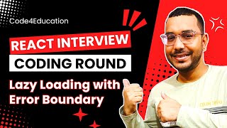 React Interview Questions &amp; Answers: React Lazy Loading and Suspense Component | Error Boundary