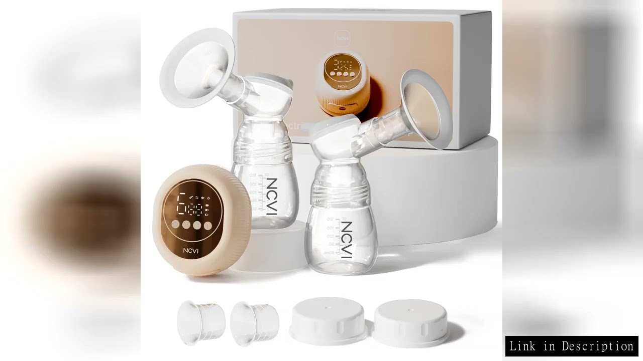 NCVI Double Electric Breast Pump with 4 Modes 9 Levels,24mm Flanges Parts,Non-Spill,Low noise,BPA-fr