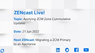 zencast live! applying zcm zone cumulative updates