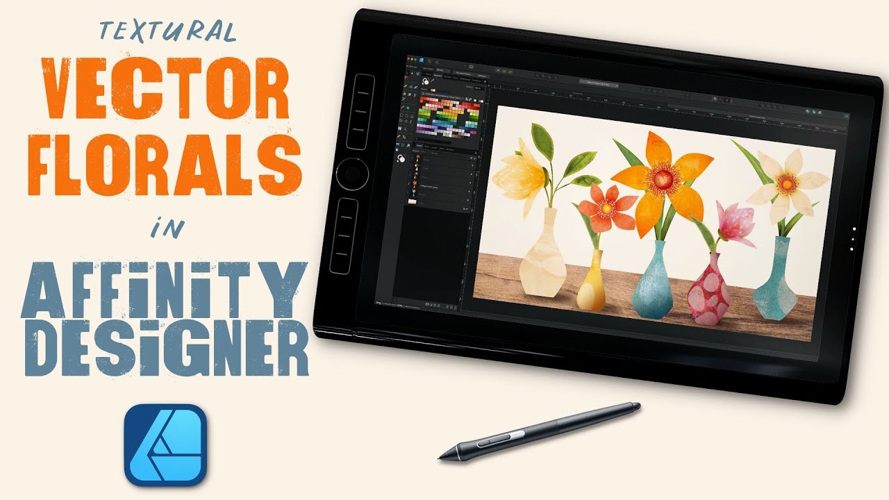 Skillshare Class Trailer | Textured Vector Florals in Affinity Designer ...