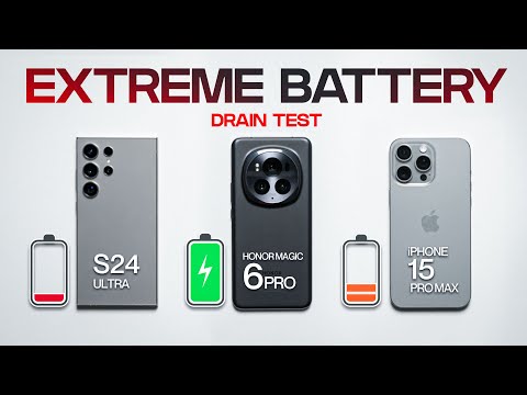 HONOR Magic 6 Pro vs S24 Ultra vs iPhone 15 Pro Max EXTREME Battery Drain Test