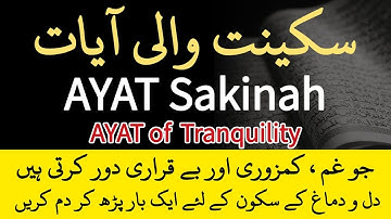 Ayat Sakinah آيات السكينة | Ayat E Sakinah Verses of Tranquility (Be Heaven) (Ayat of Sakinah)