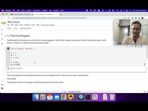 The first Python program