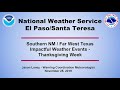Thanksgiving Week Weather - 2019