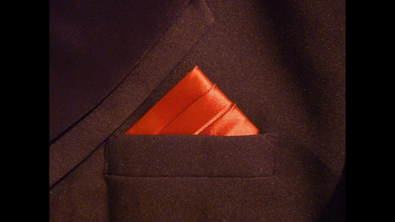 How to Fold a Pocket Square 3 Stairs Animated YouTube