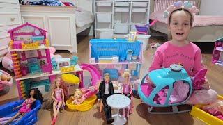 Barbie Videoları Barbi̇e Evi̇ne Havuz Kurdukada İle Barbi̇e Havuz Evci̇li̇k Oyunlarikız Oyunları