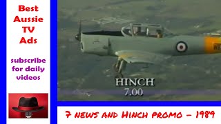 Seven News & Hinch promo - Reunited and Easy to Fly 06 Sep [1989] Best Aussie TV Ad Archive