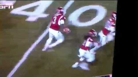 Arkansas Razorback Joe Adams TD run