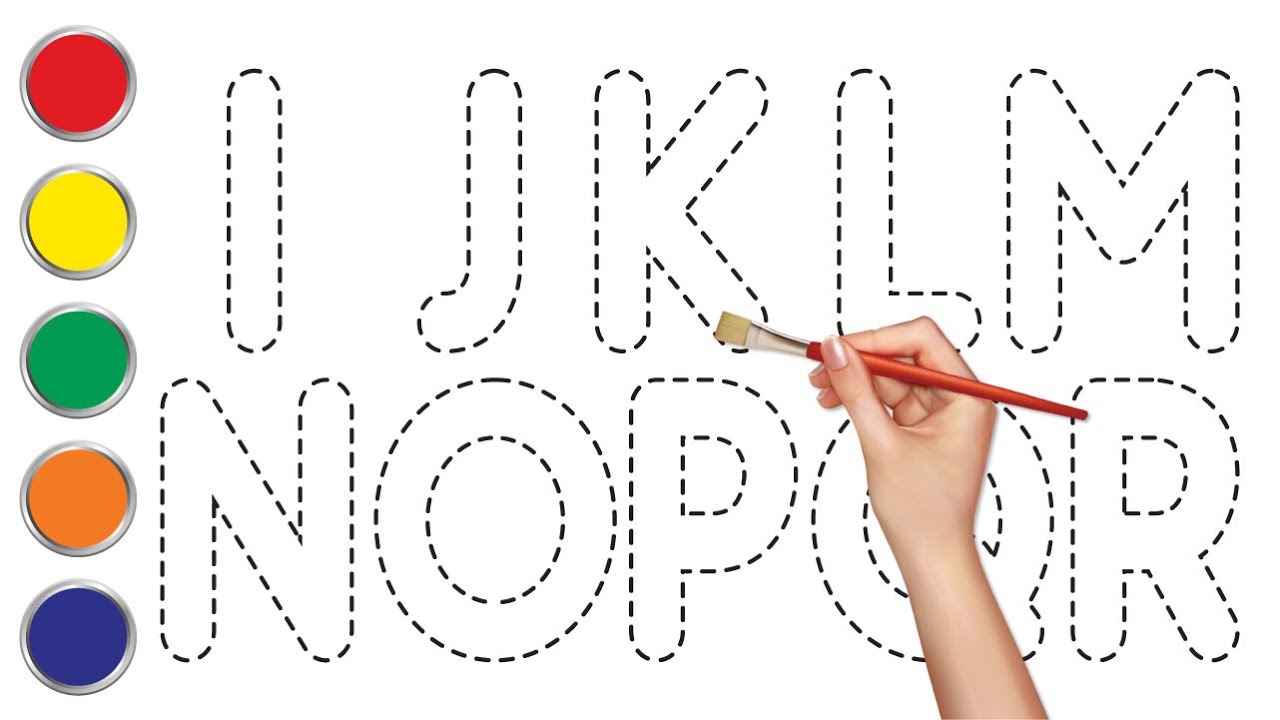 Let's Learn to Draw and Paint IJKLMNOPQR for Kids // Easy Step by Step ...