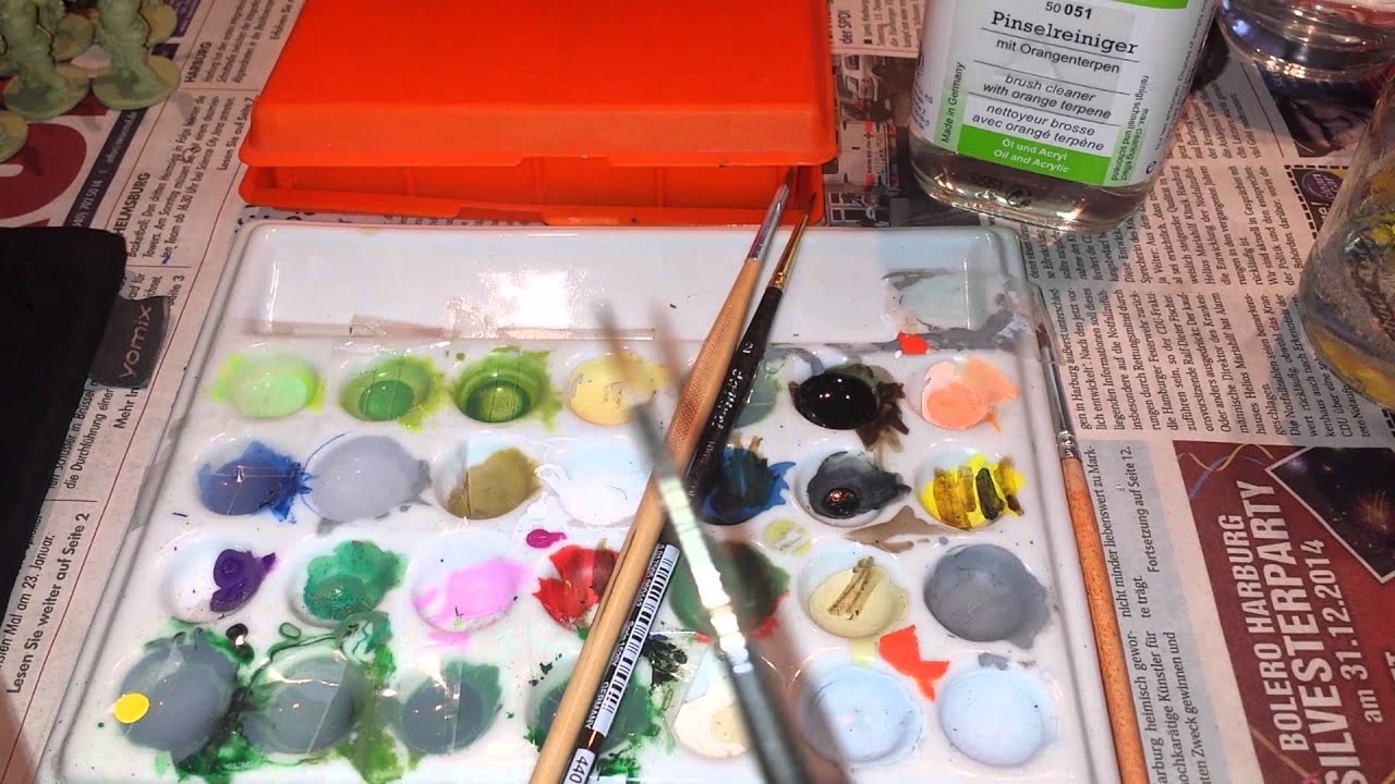 Miniature Painting Brush Cleaning Tip YouTube
