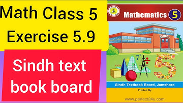 Math class 5 Unit 5 Exercise 5.9 2 question with example. Sindh text Book board