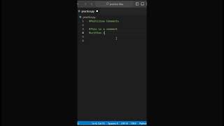 Multiline comments | #python #pythonprogramming #python3 #pythonshorts #pythontutorial