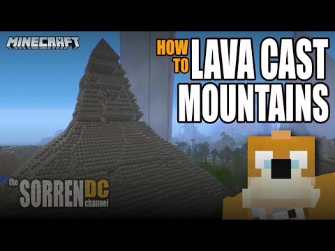 How To Build A Lava Cast Mountain In Minecraft - YouTube
