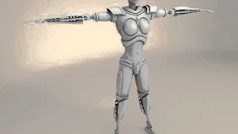 3D Model of Female Cyborg Review