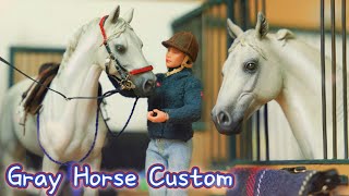 Painting a Gray/White Model Horse! *My best Custom so far*  Custom/Resculpt Jurášek Tutorial