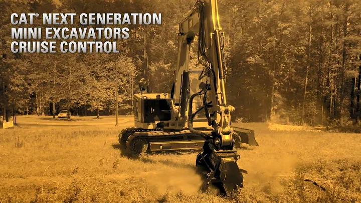 Cat® 309 High Flow Mini Excavator Mowing and Mulching with Stick Steer