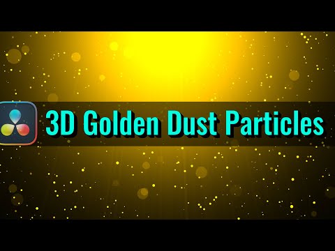 Create 3D Golden Dust Particles Animation Background - Davinci Resolve Tutorial