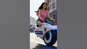The beauty is riding a unicycle moped.#robot #shorts