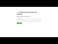 NLP-Based Product Review Analysis System | Project Demo
