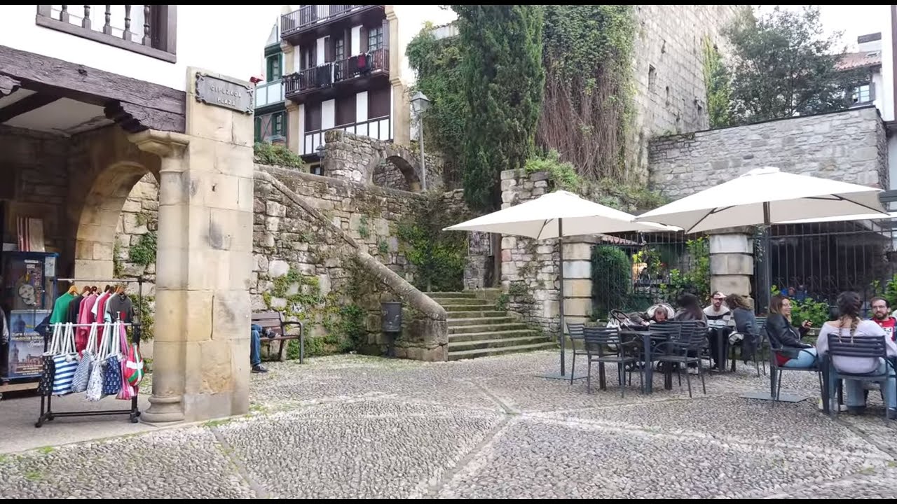 Walking around Hondarribia Marina Portua - Basque Country, Spain | 4K