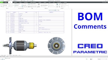 Creo Parametric - Drawing BOMs with Comments Column