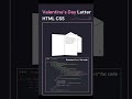 valentine's Day letter using html and css #webdevelopment  #shortsvideo