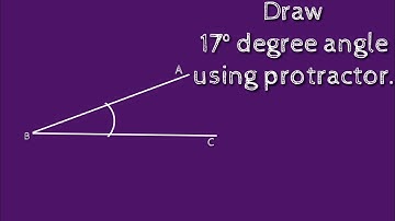 How to draw 17 degree angle using protractor. shsirclasses.
