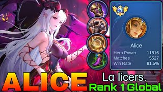 5,500  Matches Alice with 81% Win Rate - Top 1 Global by Lα licers. - Mobile Legends