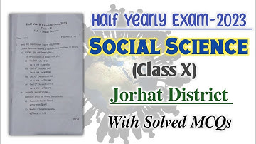 Half yearly exam 2023 | Social science| Solved MCQs| Class X | Class X| You can learn