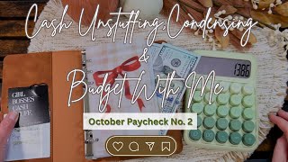 Cash Unstuffing, HUGE Condensing \& Budget With Me | Week No. 2 of October | How to Save Money | HYSA