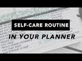 Self-Care Routines In Your Planner