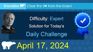 Microsoft Solitaire Collection: Klondike - Expert - April 17, 2024