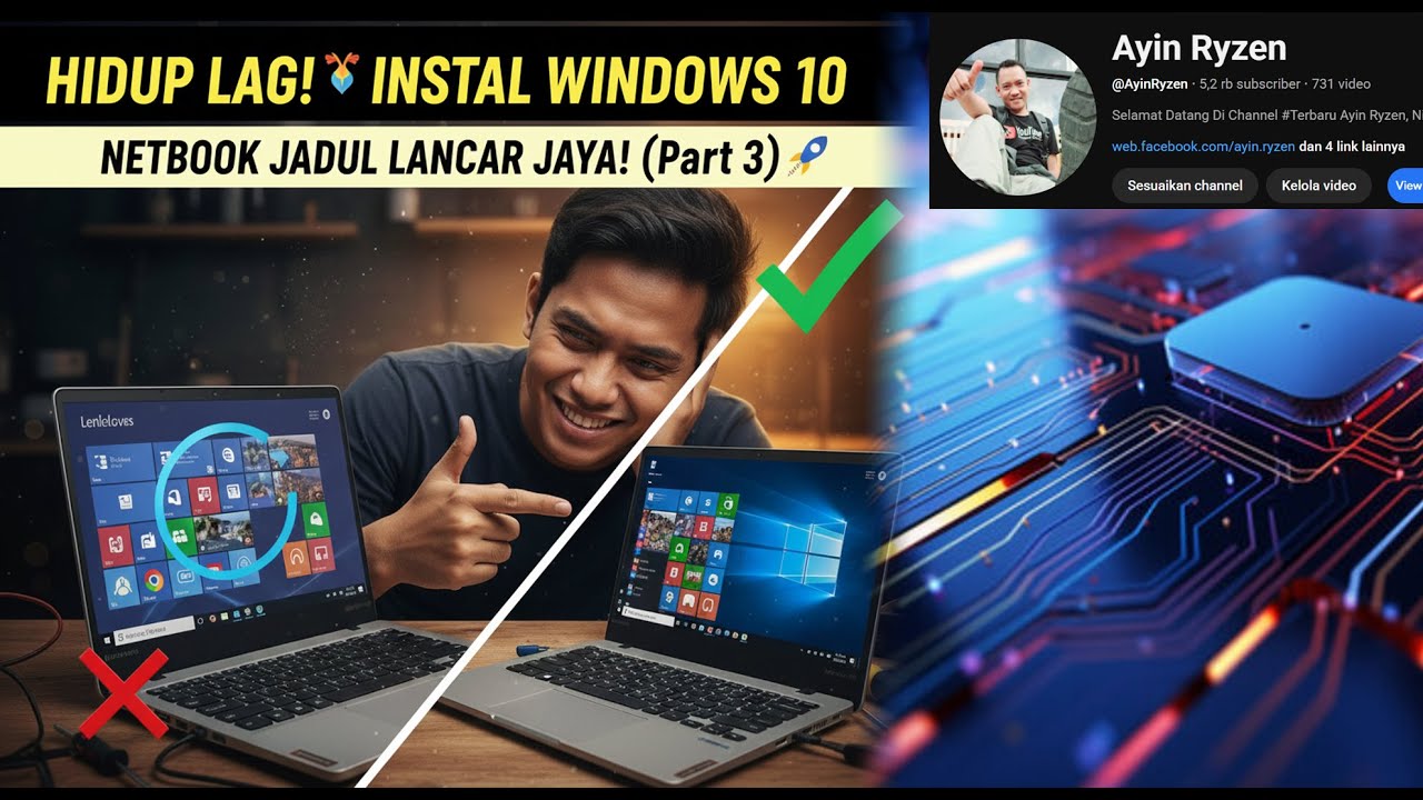 RAHASIA Windows 10 Super Enteng di Netbook Jadul! Celeron + RAM 2GB Gak Bakal Ngelag! 🚀