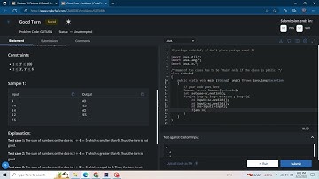 Good Turn  Starters 78 Codechef solution in java