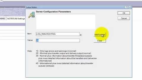Lotus Domino Admin Class - 29 Setting Logging Levels