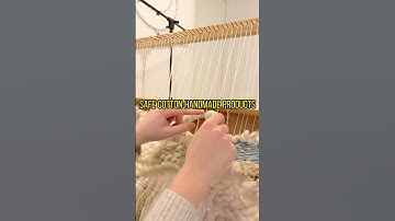 Use different sizes and shape of the yarn to create a beautiful view on the weaving loom.