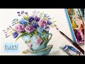 Paint with me live! Floral Teacup