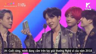 [VIETSUB] 181201 BTS - DAESANG BEST ARTIST OF THE YEAR Acceptance Speech @ 2018 Melon Music Awards