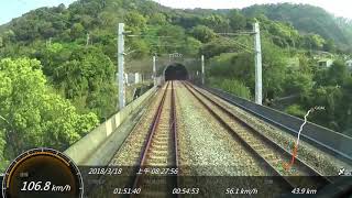 台鐵 2134次區間車 彰化-新竹 SONY FDR-X1000V Action Cam GPS 參數資料 6倍速度 縮時攝影 路程景 EMU800電聯車