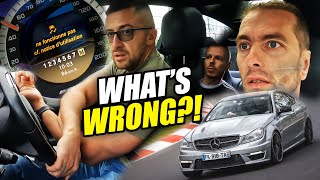I BROKE His Mercedes C63 AMG TWICE! :( // Nürburgring